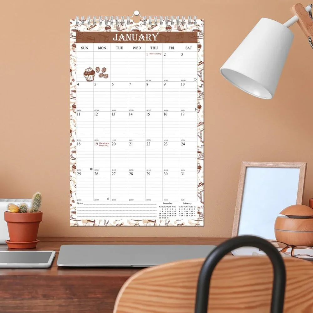 2026-2027 Wall Calendar Spiral-bound Twin-Wire Binding - 18 Months 11